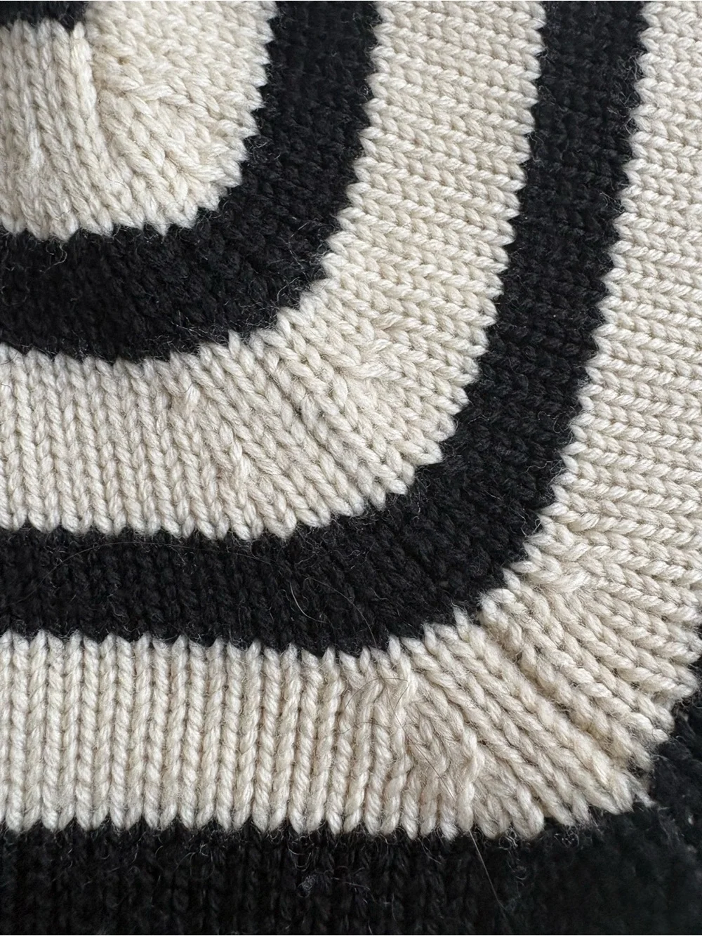 Toteme Turtleneck Striped Boxy Sweater - Cream/Black